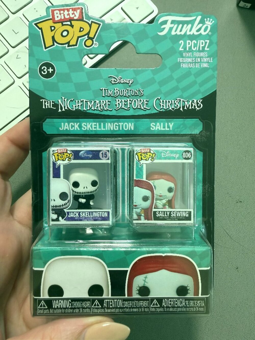 Funko Bitty Pop NBC Jack Skellington & Sally Sewing 2-Pack Sealed